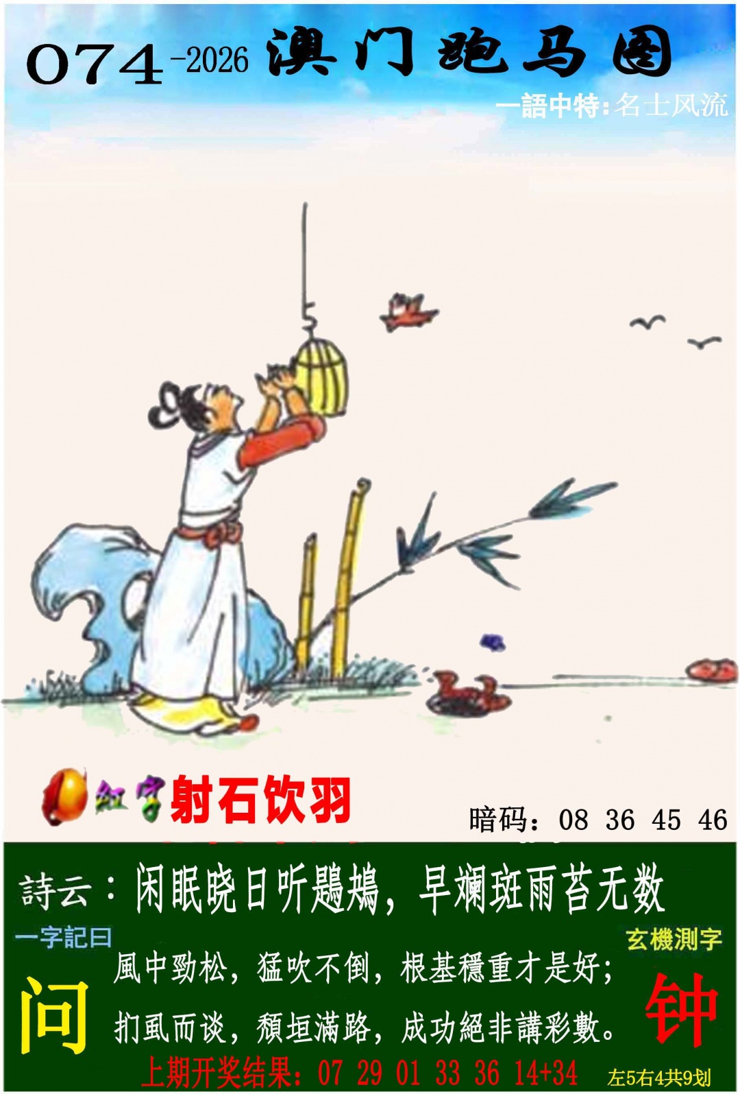 074期跑马图[图]