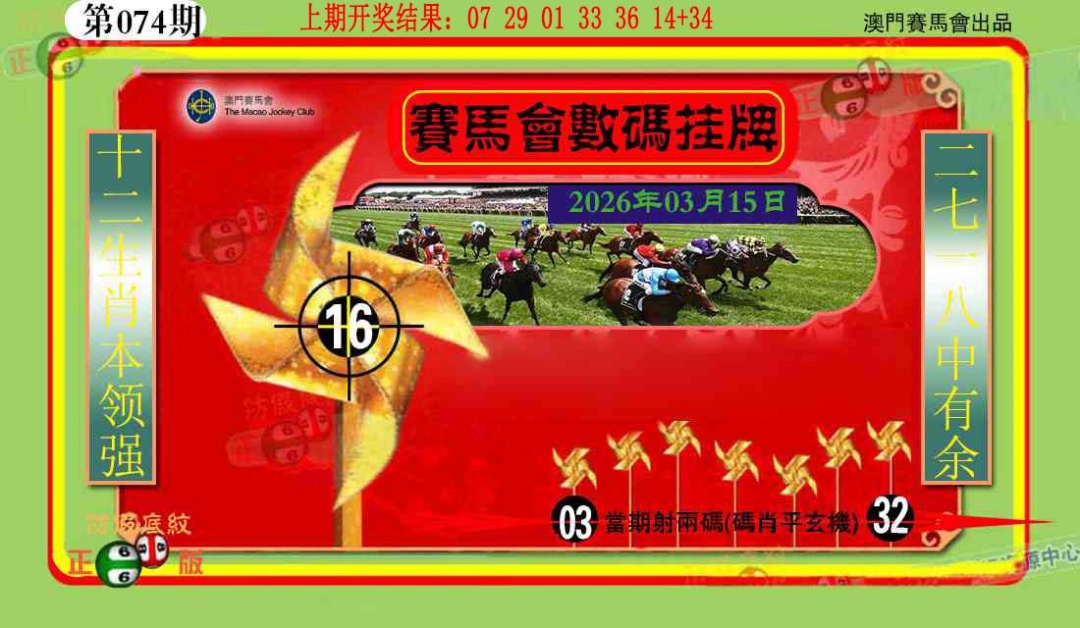 074期数码挂牌[图]