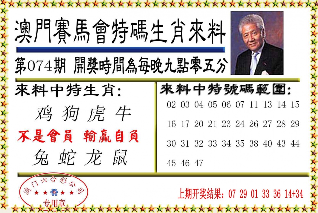 074期特码生肖来料[图]