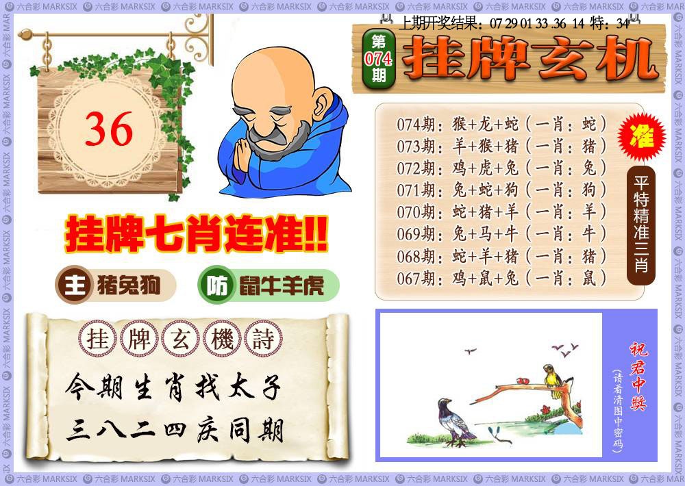 074期挂牌玄机[图]