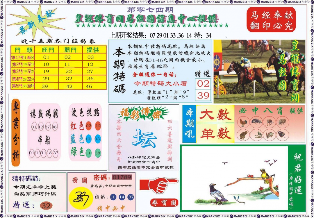 074期体育网马经图[图]