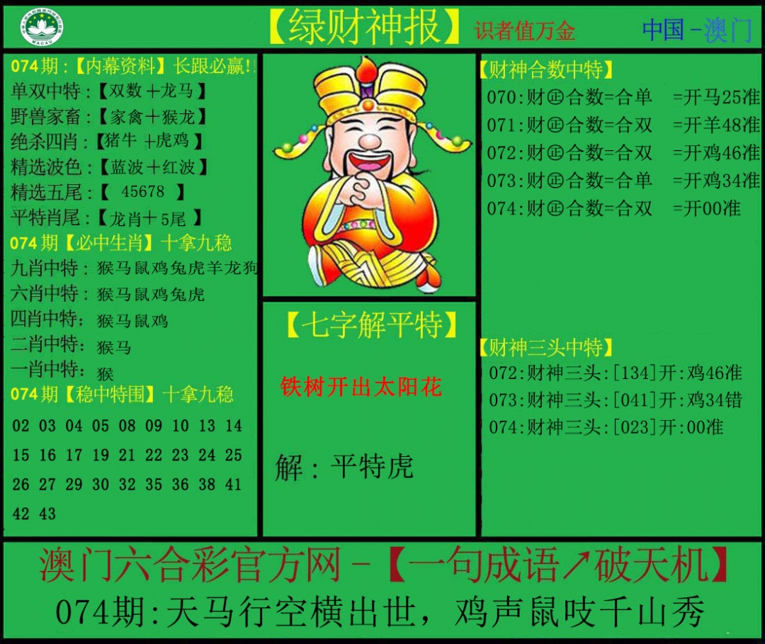 074期绿财神[图]