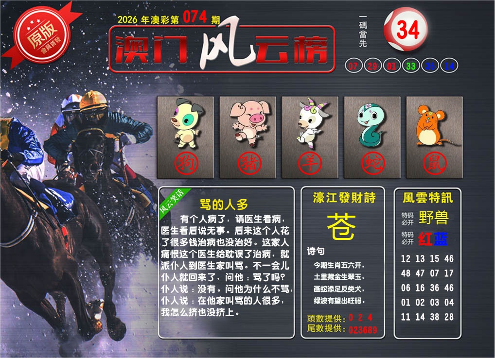 074期澳门风云榜[图]