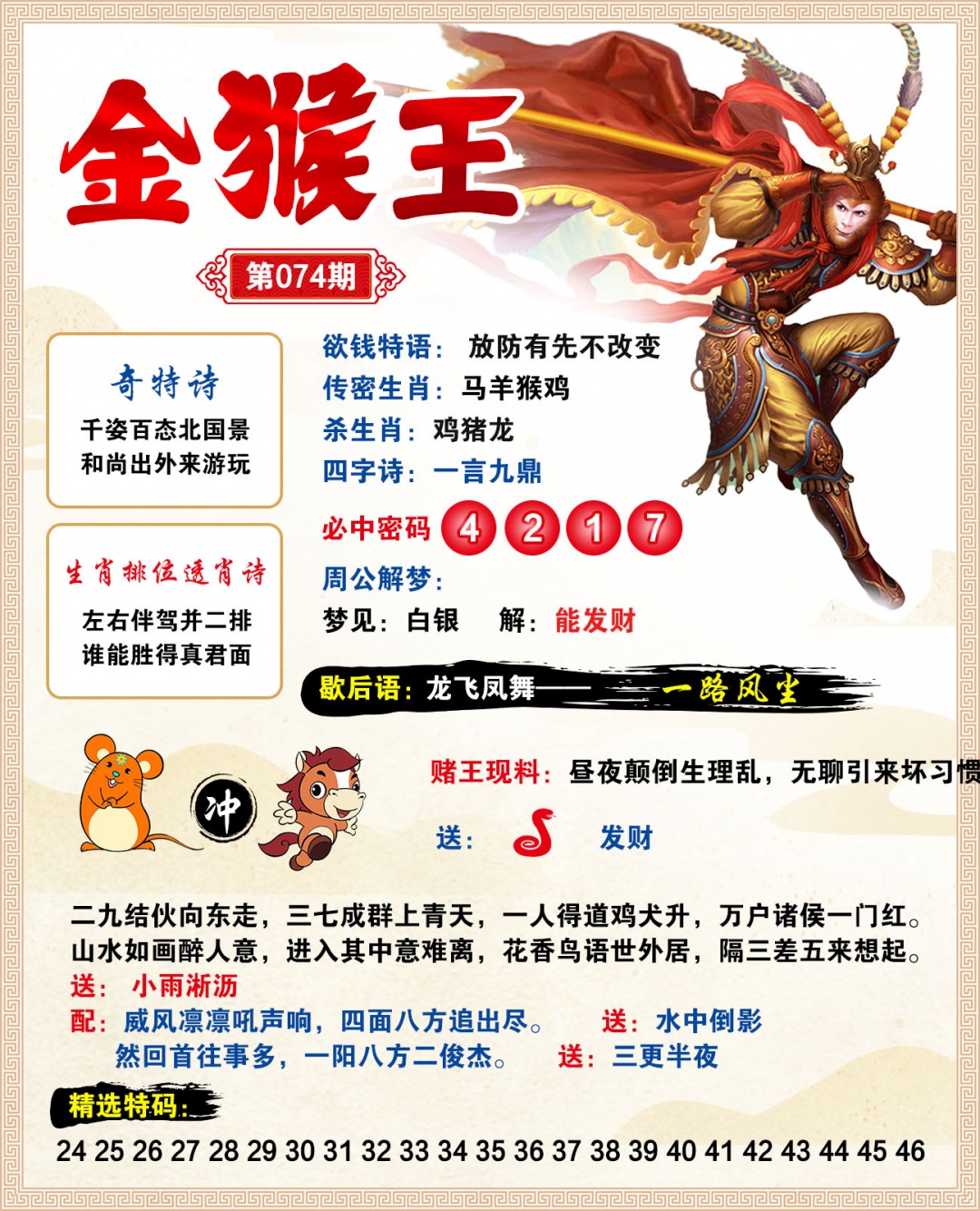 074期金猴王[图]