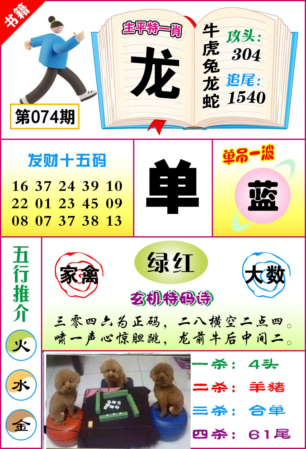 074期澳门钻石十五码[图]