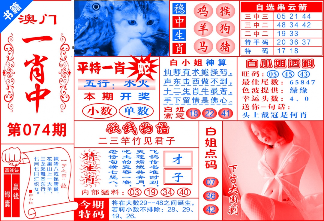 074期澳门锦囊宝典[图]