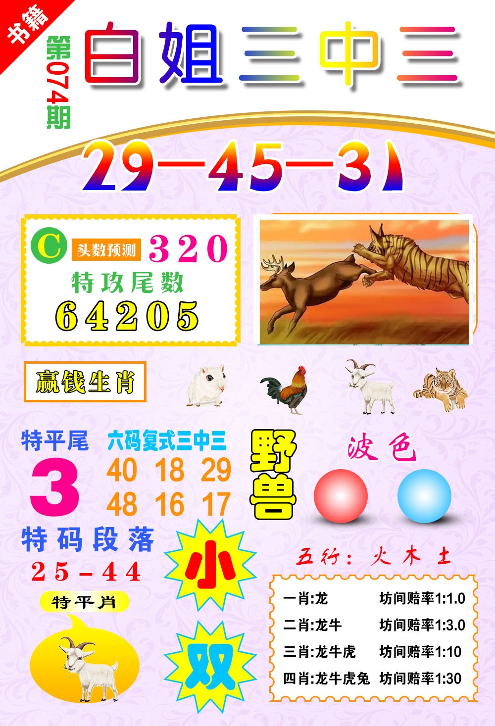 074期澳门白姐锦囊[图]