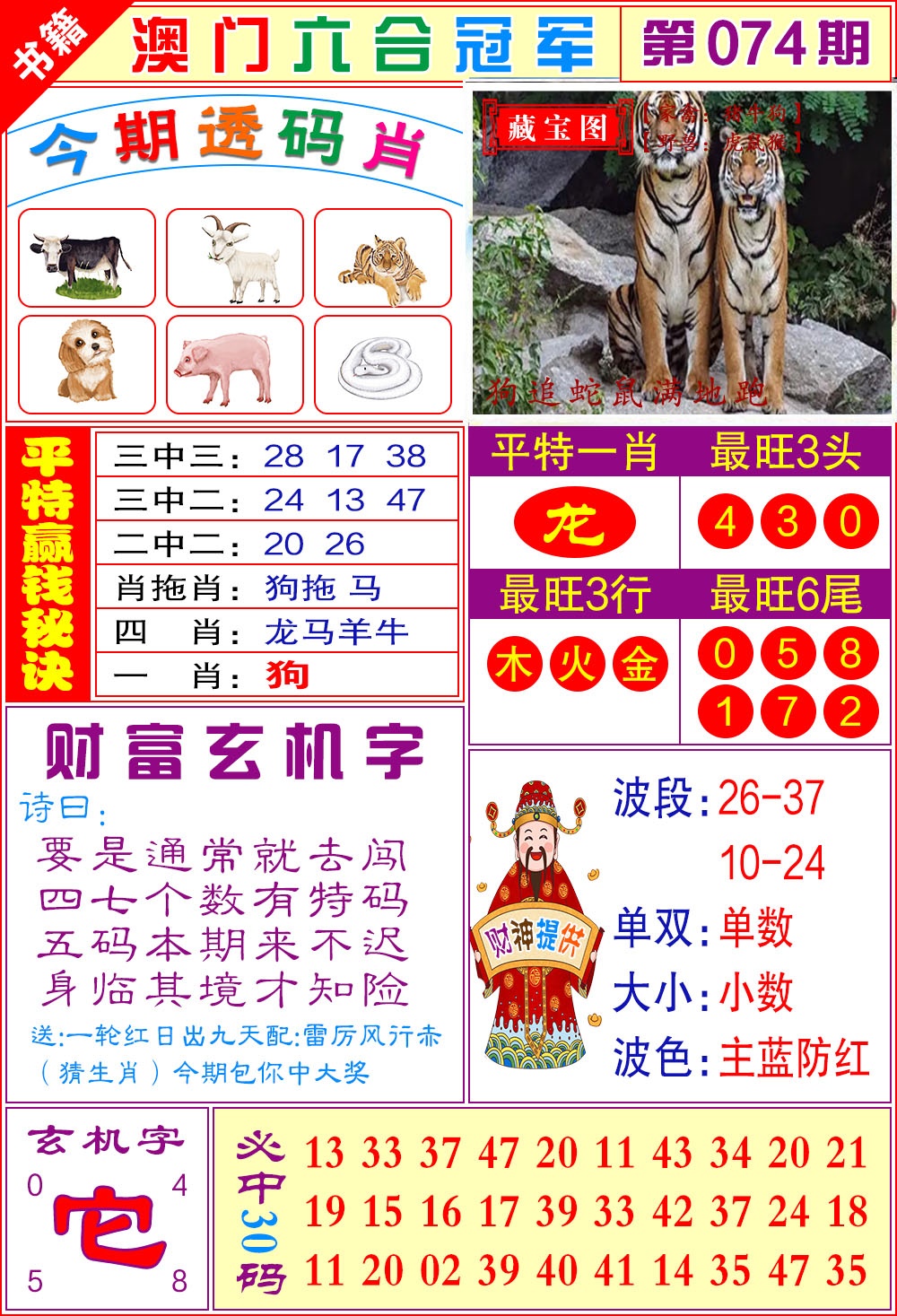 074期澳门六合冠军[图]