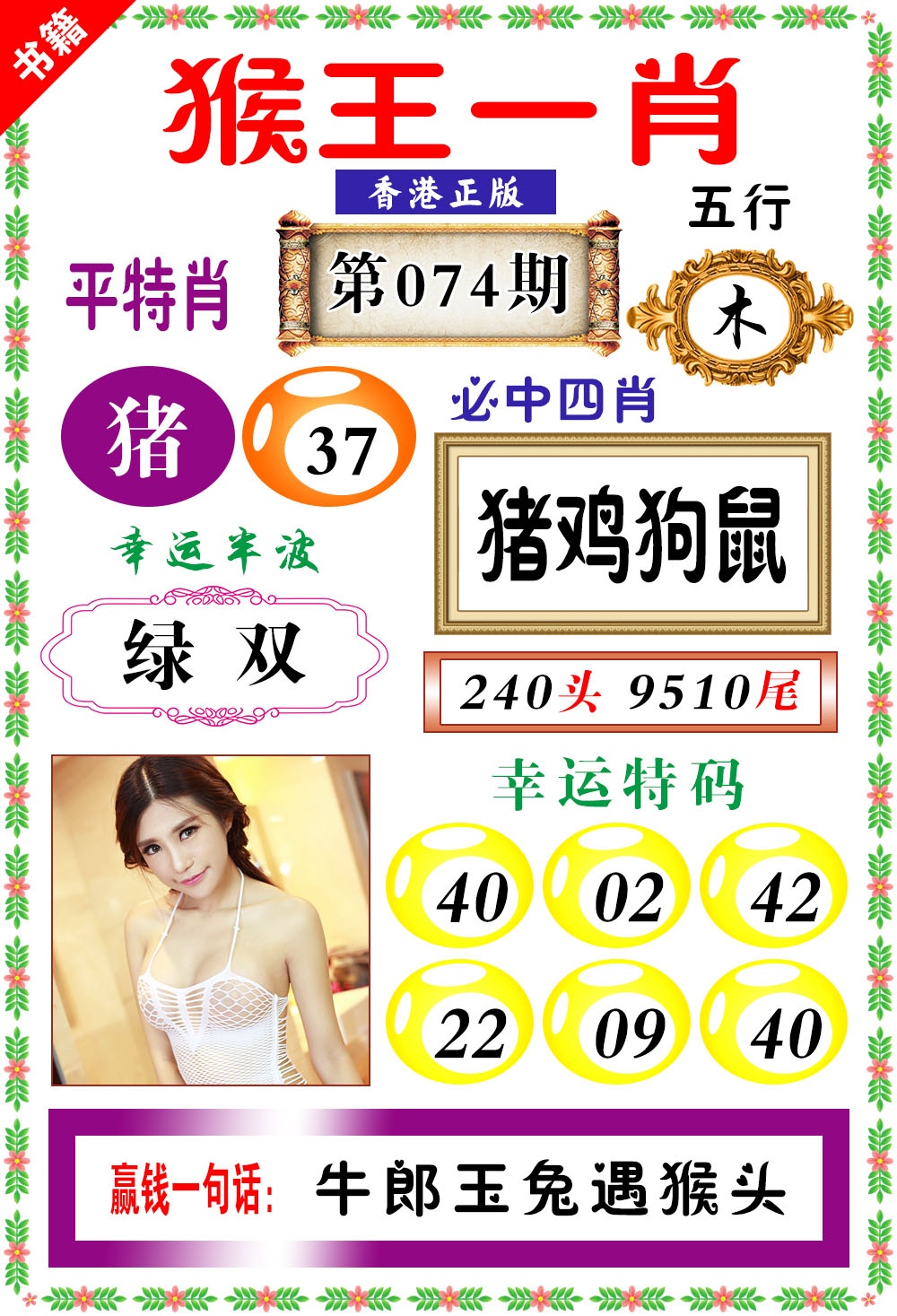 074期澳门猴王猴[图]