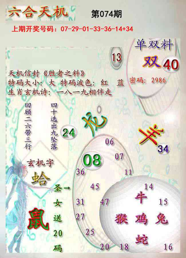 074期天机报[图]