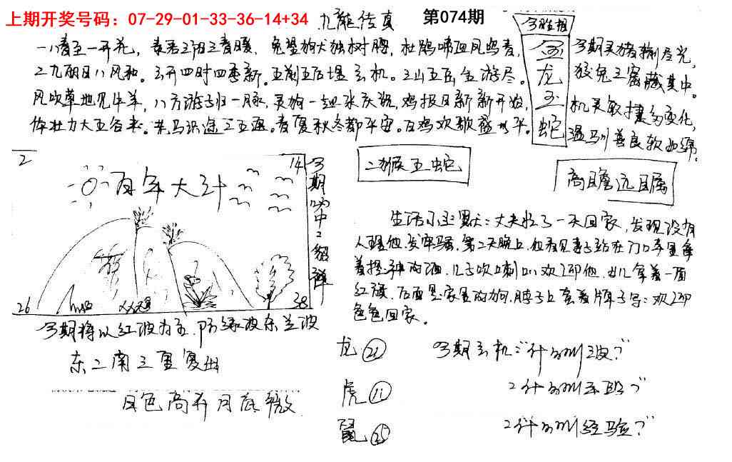 074期手写九龙内幕[图]