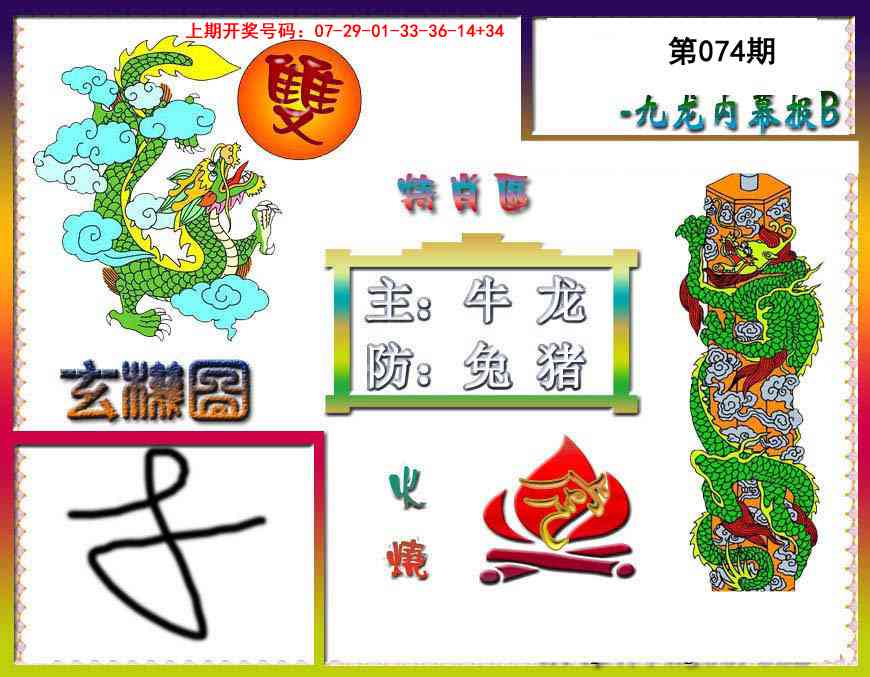 074期九龙内幕特肖图B[图]